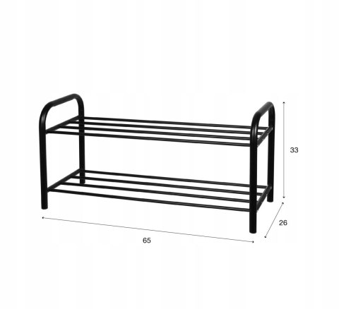 PÓŁKA NA BUTY METAL ORGANIZER SZAFKA STOJAK REGAŁ METALOWA CZARNA 1127
