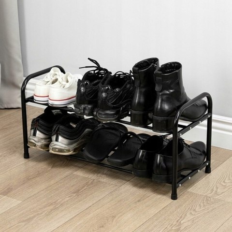 PÓŁKA NA BUTY METAL ORGANIZER SZAFKA STOJAK REGAŁ METALOWA CZARNA 1127