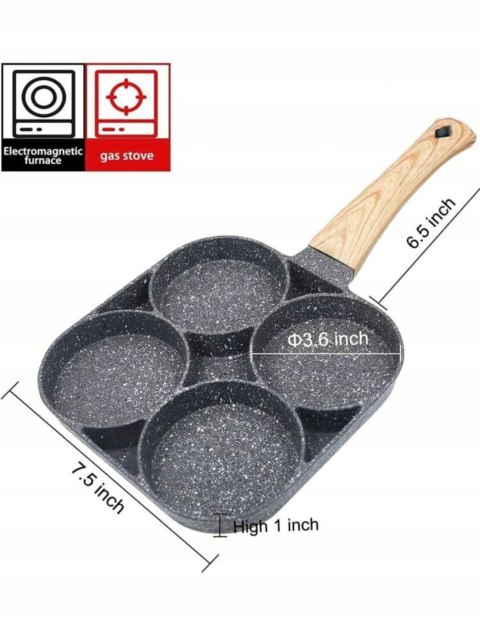 Patelnia do jajek i placków 24 cm non-stick (nieprzywierająca)
