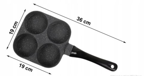 Patelnia do jajek i placków Brunbeste INDUKCJA 18 cm granitowa