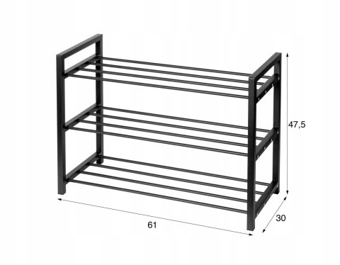 Szafka na buty Brunbeste 61 x 47,5 x 30 cm czarny