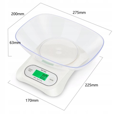 WH-B26 LCD Display Backlit Large Screen Kitchen Scale High Accuracy