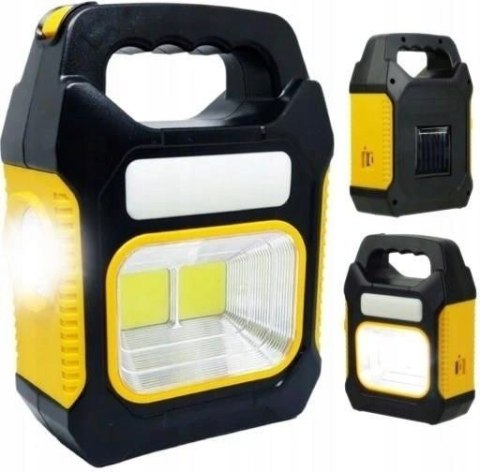 Wielofunkcyjna Latarka Solarno-LED - Warsztatowa, Wodoodporna, Uchwyt