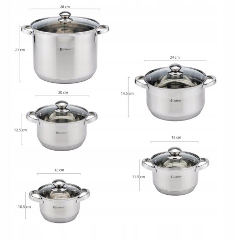 Zestaw garnków Elitehoff 10 el.
