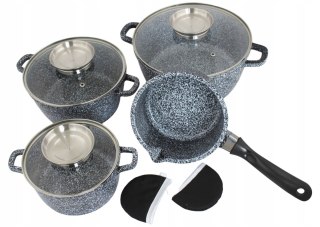 Zestaw garnków Elitehoff aluminiowe 9 el.