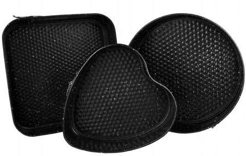 3X TORTOWNICA OKRĄGŁA FORMA BLACHA RANT DO PIECZENIA NON-STICK 24/26/28 CM