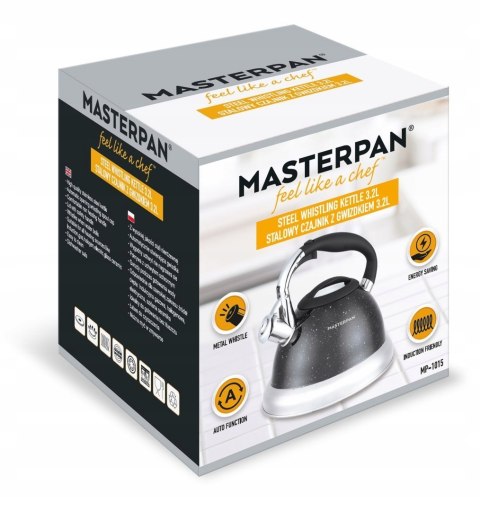 Czajnik tradycyjny stalowy Masterpan 3 l czarny