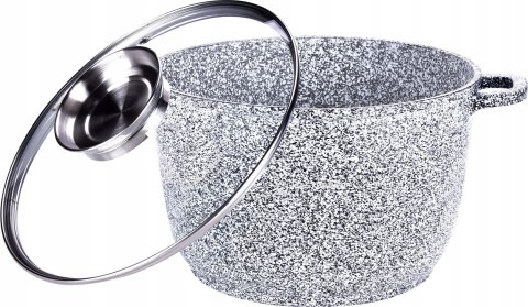 GARNEK ALUMINIUM GLEBOKI 28CM GRANIT MARMUR 10,0L MASTERPAN MP-2138