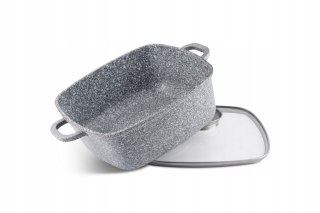 GARNEK ALUMINIUM KWADRAT 26CM GRANIT MARMUR 5,5L MASTERPAN MP-2109