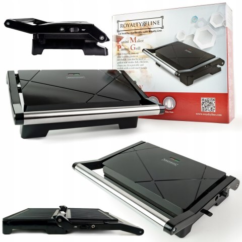 Opiekacz grill Royalty Line PM-1000.869.1 1000W czarny