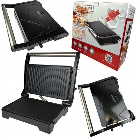 Opiekacz grill Royalty Line PM-1000.869.1 1000W czarny