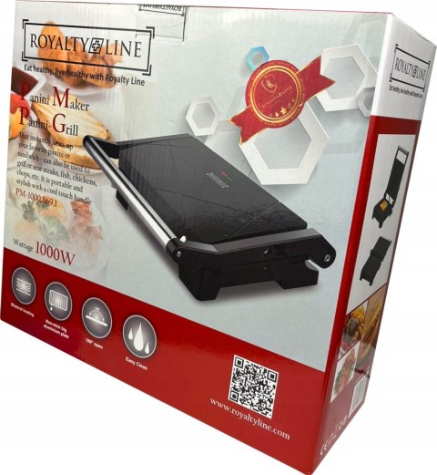 Opiekacz grill Royalty Line PM-1000.869.1 1000W czarny