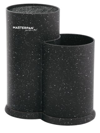 Stojak na noże Masterpan 22 cm czarny tworzywo sztuczne