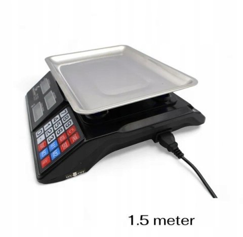 WAGA SKLEPOWA ELEKTRONICZNA MAGAZYNOWA LCD 40kg AKUMULATOR