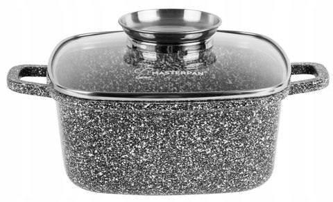 GARNEK ALUMINIUM KWADRAT 20CM GRANIT MARMUR 2,8L MASTERPAN MP-2106