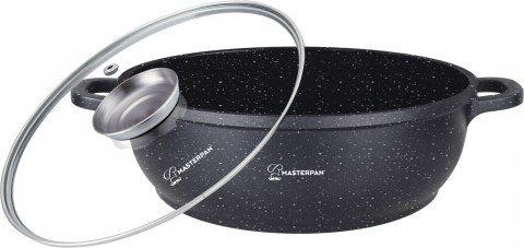 GARNEK ALUMINIUM NISKI ALA WOK 28CM 4,3L MARMUR MASTERPAN MP-2135