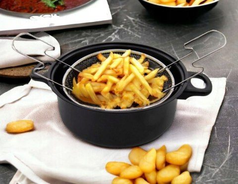 GARNEK Z KOSZYKIEM DO SMAŻENIA FRYTEK 4.0L 24cm
