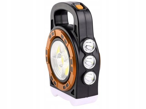 LATARKA SOLARNA PRZENOŚNA LAMPKA AKUMULATOROWA LED POWERBANK REFLEKTOR MOC