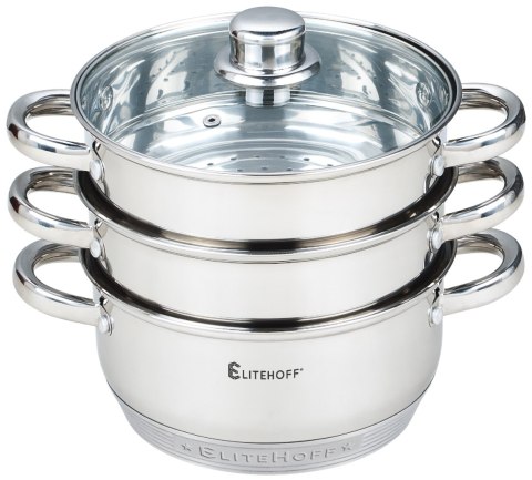 Parowar Elitehoff 5 l garnki na pare stal 24 cm