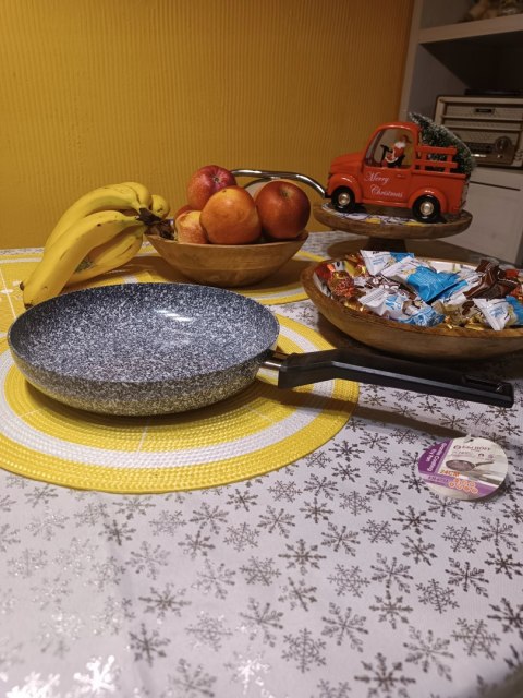 Patelnia tradycyjna Edel-Hoff 24 cm granitowa