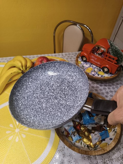 Patelnia tradycyjna Edel-Hoff 24 cm granitowa