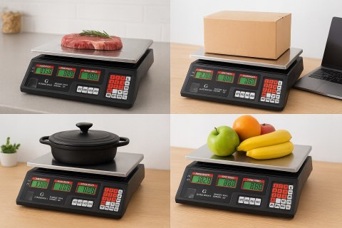 Waga sklepowa elektroniczna 40 kg / 2 g LCD kalkulacyjna magazynowa