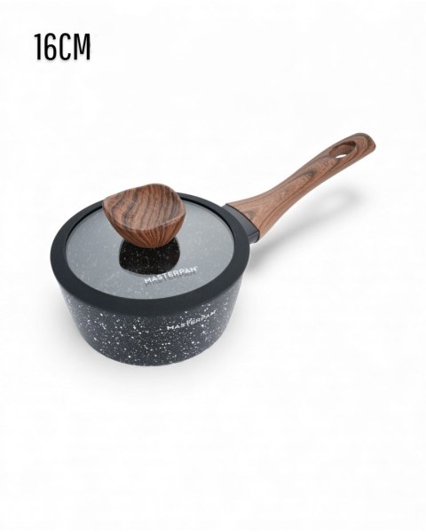 Zestaw garnków Masterpan szklane 15 el. indukcja gaz marmurki eleganckie