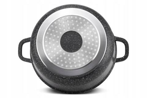 GARNEK ALUMINIUM OKRAGLY 26CM MARMUR Z INDUKCJA 5,5L MASTERPAN MP-2116