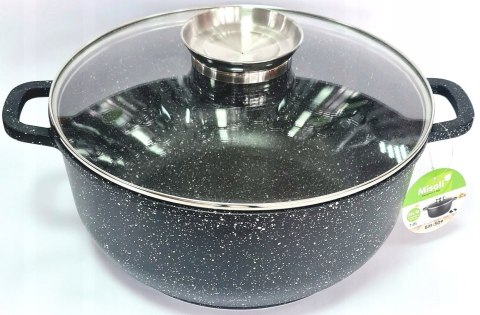 Garnek tradycyjny marmurkowy Misoli 6,8 l solidny