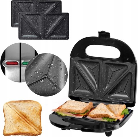 Opiekacz misskitchen ST-9370-S czarny 750 W