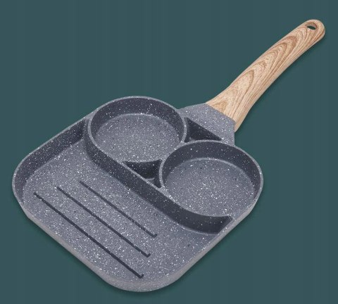 Patelnia do jajek i placków alle_smart kwadratowa 18 cm non-stick