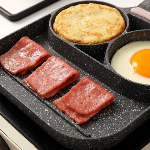 Patelnia do jajek i placków alle_smart kwadratowa 18 cm non-stick