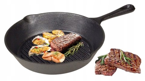Patelnia grillowa Brunbeste PATELNIA 25 cm żeliwna