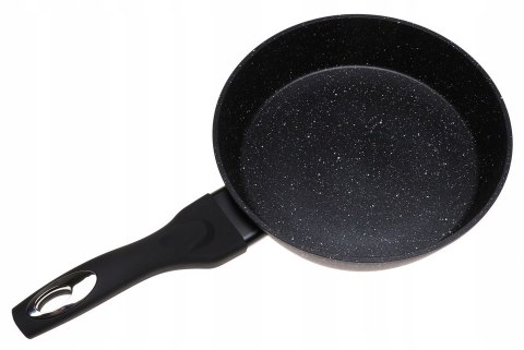 Patelnia tradycyjna WYSOKA PATELNIA MARMUROWA 22cm CIEMNA 22 cm non-stick