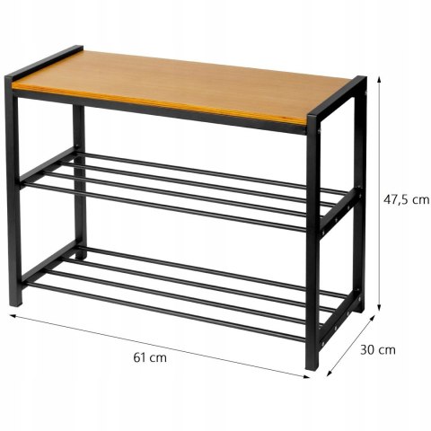 Szafka na buty Karin 61 x 47,5 x 30 cm czarny