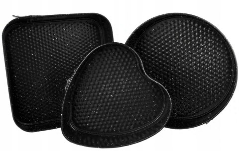 3X TORTOWNICA OKRĄGŁA FORMA BLACHA RANT DO PIECZENIA NON-STICK 24/26/28 CM
