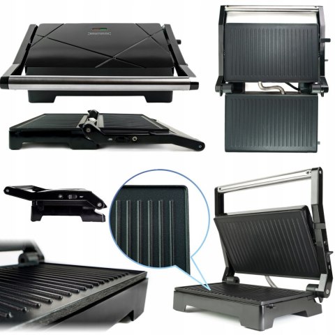 Opiekacz grill Royalty Line PM-1000.869.1 1000W czarny