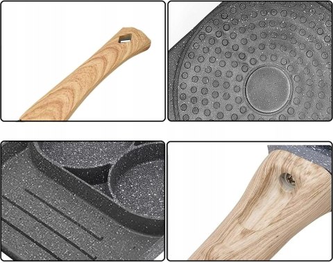 PATELNIA DO JAJEK NALEŚNIKÓW PLACKÓW PANCAKE NON-STICK 4 OTWORY