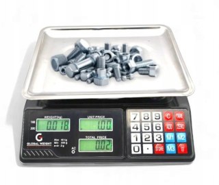PRECYZJA WAGA SKLEPOWA ELEKTRONICZNA MAGAZYNOWA LCD 40KG/2G STAL