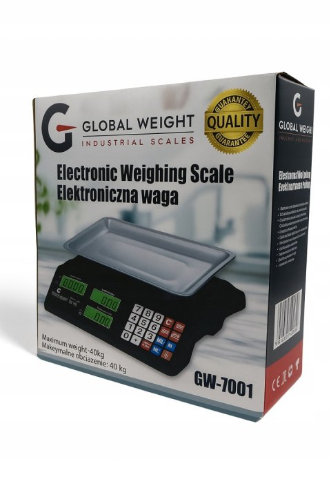 PRECYZJA WAGA SKLEPOWA ELEKTRONICZNA MAGAZYNOWA LCD 40KG/2G STAL