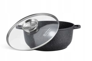 SZEROKI GARNEK AROMA KNOB MARMUREK BEZ PFOA śr 40cm. / 18,5L