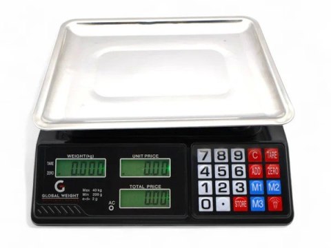 Waga sklepowa elektroniczna kalkulacyjna LCD 40 KG.