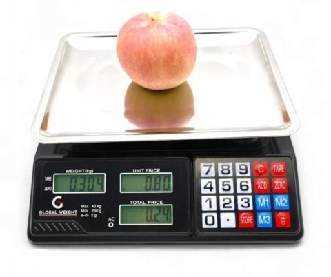 Waga sklepowa elektroniczna kalkulacyjna LCD 40 KG.