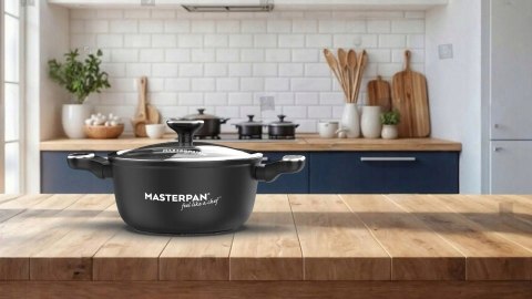 Zestaw Garnków Marmurkowych Komplet Garnki Soft Touch 8 EL. MasterPan