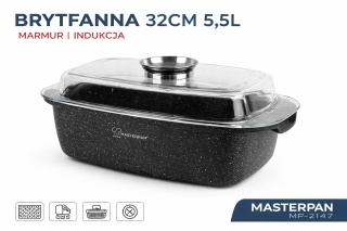 BRYTFANNA 32CM 5,5LMARMUR IDUKCJA MASTERPAN MP-2147