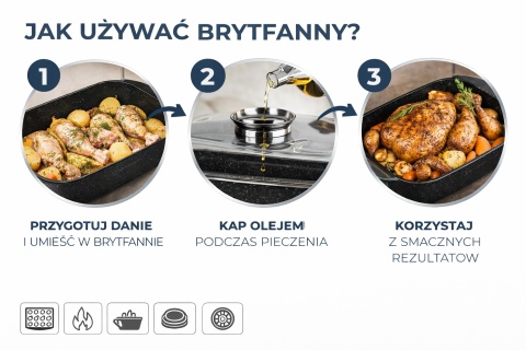 BRYTFANNA 32CM 5,5LMARMUR IDUKCJA MASTERPAN MP-2147