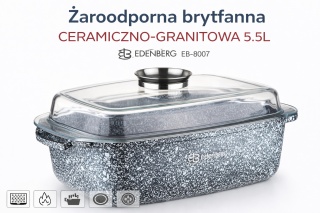 Brytfanna non-stick (nieprzywierająca) Edenberg Brytfanny 5,5 l