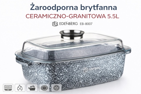 Brytfanna non-stick (nieprzywierająca) Edenberg Brytfanny 5,5 l