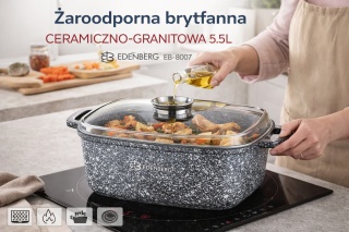 Brytfanna non-stick (nieprzywierająca) Edenberg Brytfanny 5,5 l