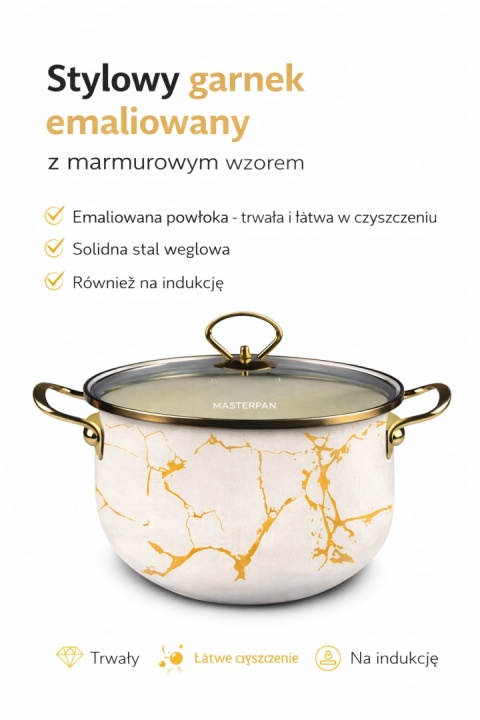 Garnek emalia 2,3 L